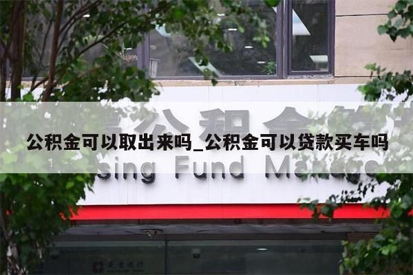 公积金可以取出来吗_公积金可以贷款买车吗